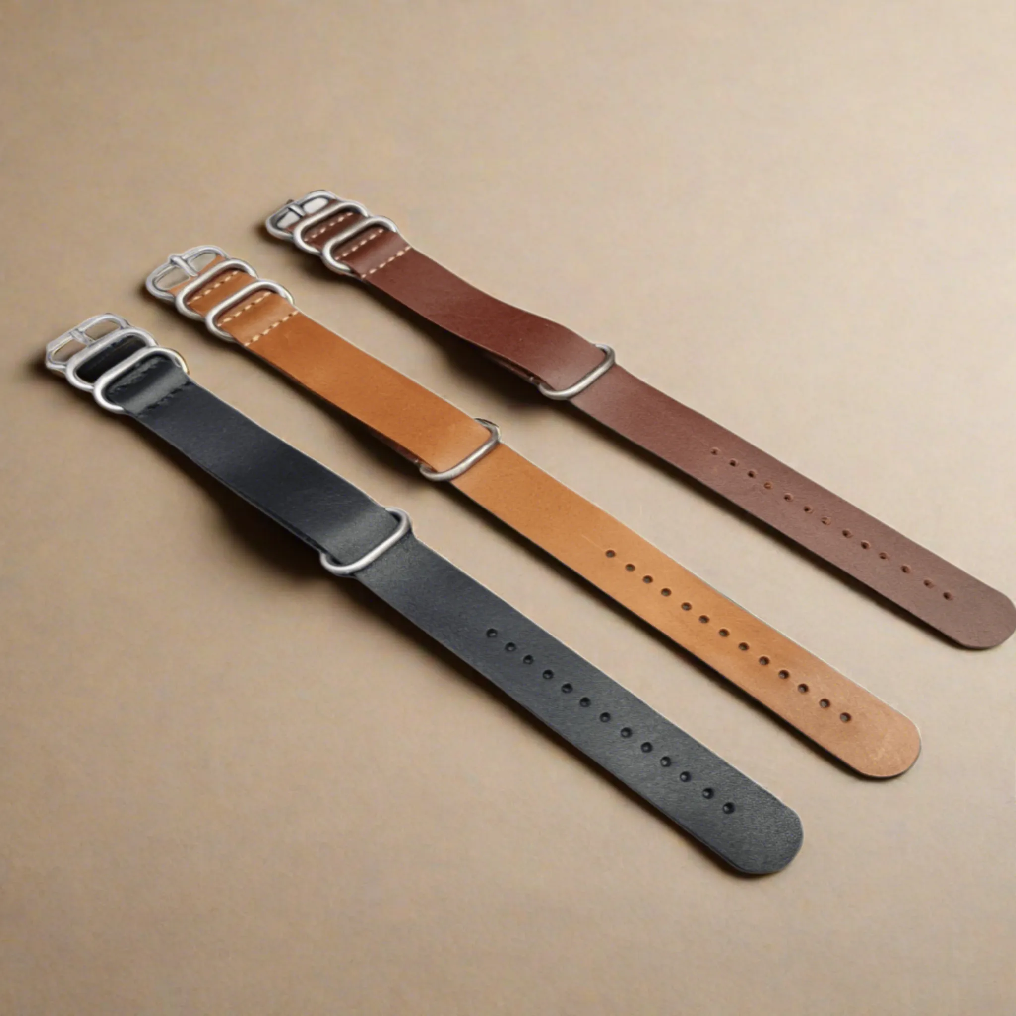 Handmade nato leather strap