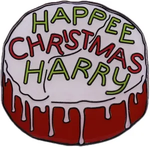 Happee Christmas Harry Brooch Christmas Brooch Pins for Women Multi-Colored Cartoon Cake Enamel Pin Christmas Jewelry Gift for Girls Boys Badge For Clothes Coats Jeans Decoration, Metal, alloy