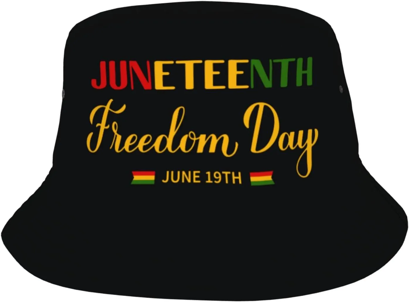 Happy Juneteenth Day Freedom 1865 Bucket Hat for Women Men Summer Beach Caps Sun Hats Reversible Fisherman Cap for Travel Outdoor