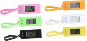 Happyyami 6Pcs Digital Keychain Watch for Random Color Easy to Read Display Durable for Students and Outdoor Activities