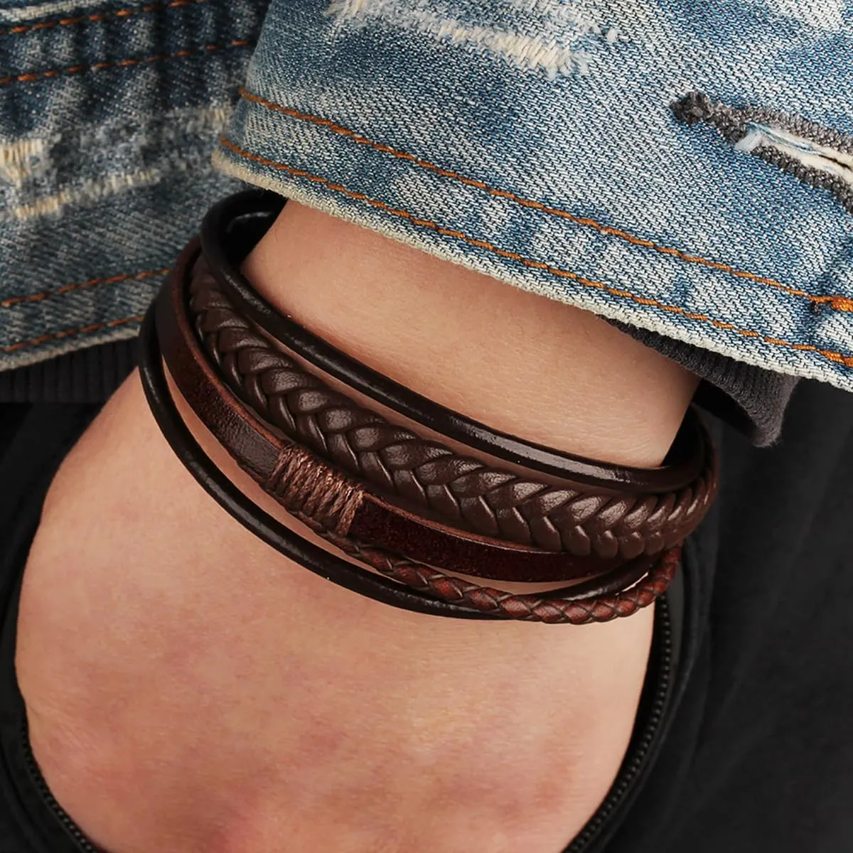 Harry and Henry Boho Bracelets for Women Leather Bracelets for Women Wrap Bracelet Stackable Bracelets Boho Jewelry