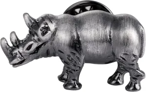 HAWSON Novelty Enamel Pins for Clothing Backpack Decoration Gift, Funny Laple Pin for Teen Boy and Girl, Metal Brooch Suit Stud (Rhinoceros)