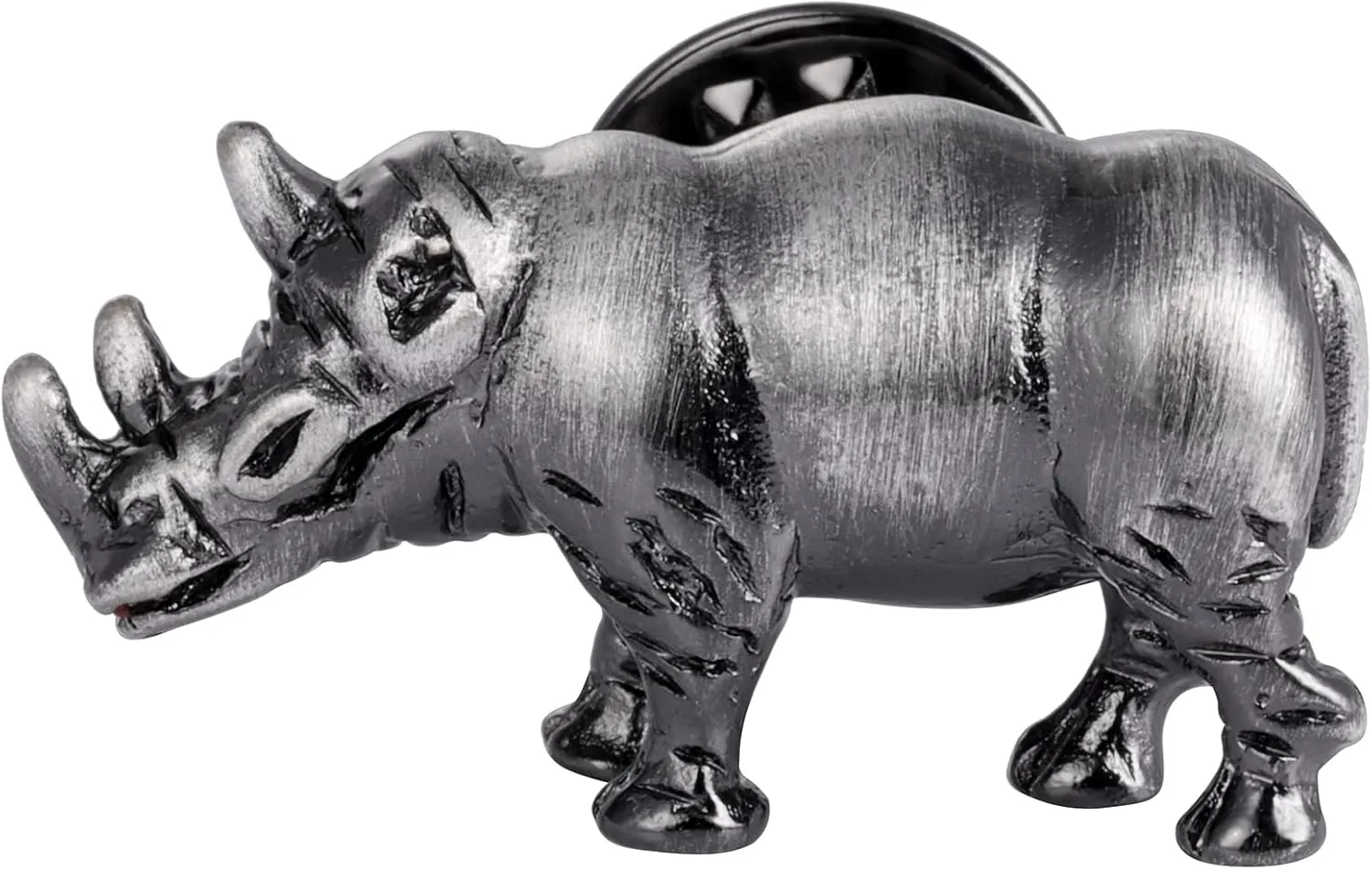 HAWSON Novelty Enamel Pins for Clothing Backpack Decoration Gift, Funny Laple Pin for Teen Boy and Girl, Metal Brooch Suit Stud (Rhinoceros)