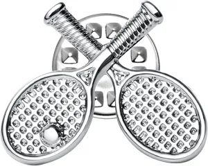 HAWSON Novelty Enamel Pins for Clothing Backpack Decoration Gift, Funny Laple Pin for Teen Boy and Girl, Metal Brooch Suit Stud (Tennis racket)