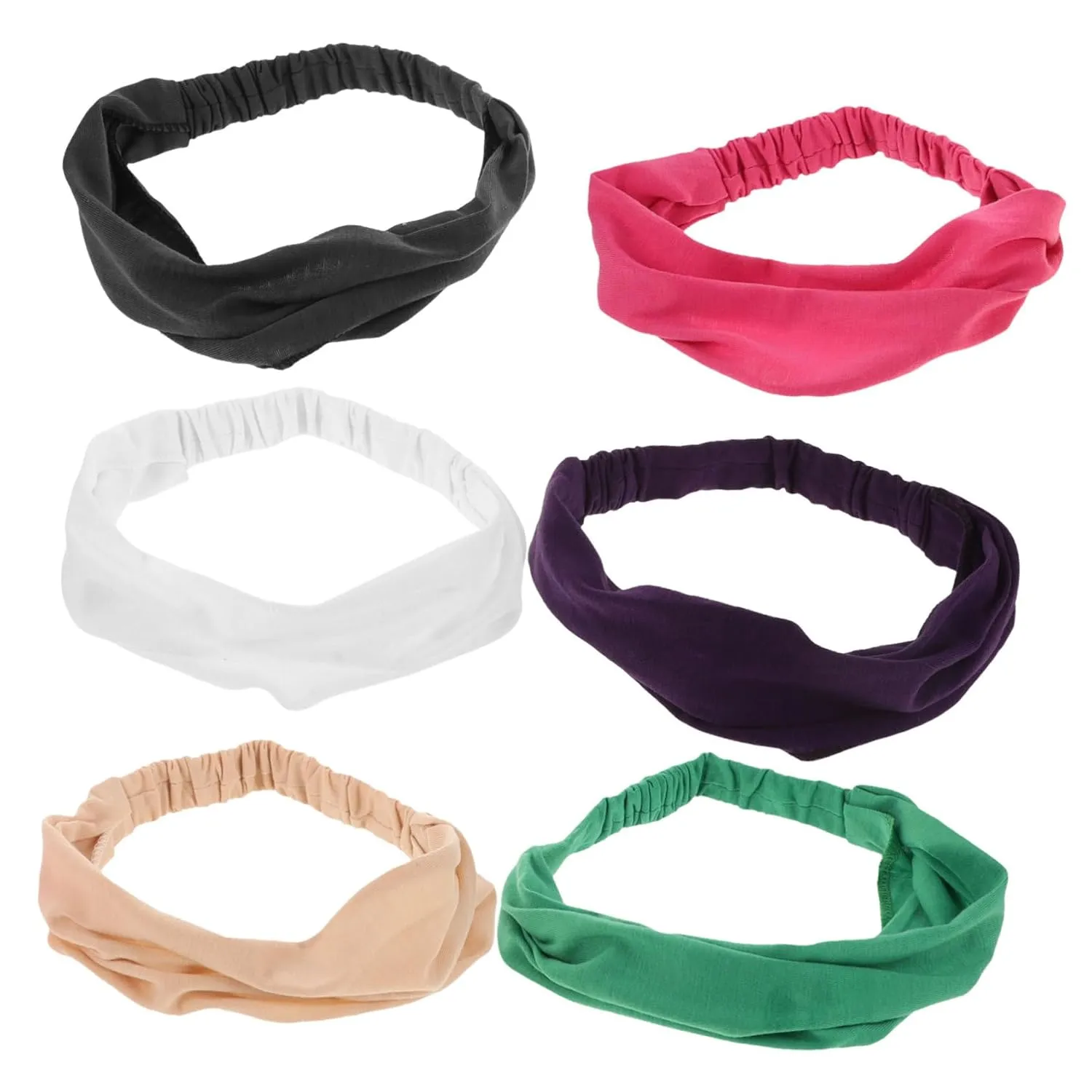 Head Bands for Women 6pcs Triangle Headband Elastic Hair Scarf for Girls Fashionable Hair Scarf Wrap