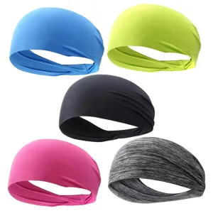 Headbands for Women 5pcs Elastic Hair Bands Yoga Fitness Headwrap Soft Comfortable Washable