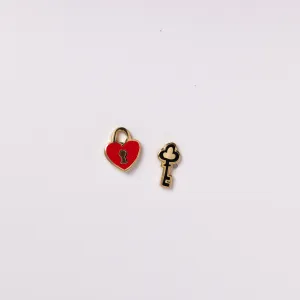 Heart Lock & Key Earrings