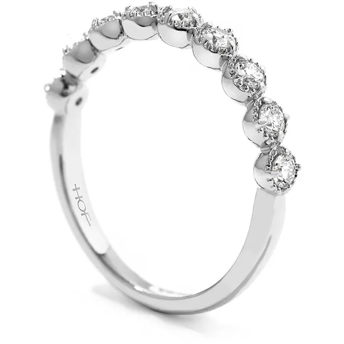 Hearts On Fire Diamond Bar Single Prong Milgrain Band