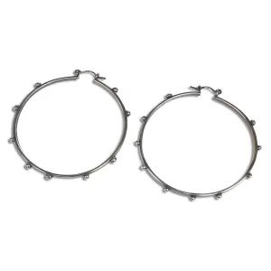 Hellhound Studded Orb Hoops | Made to Order