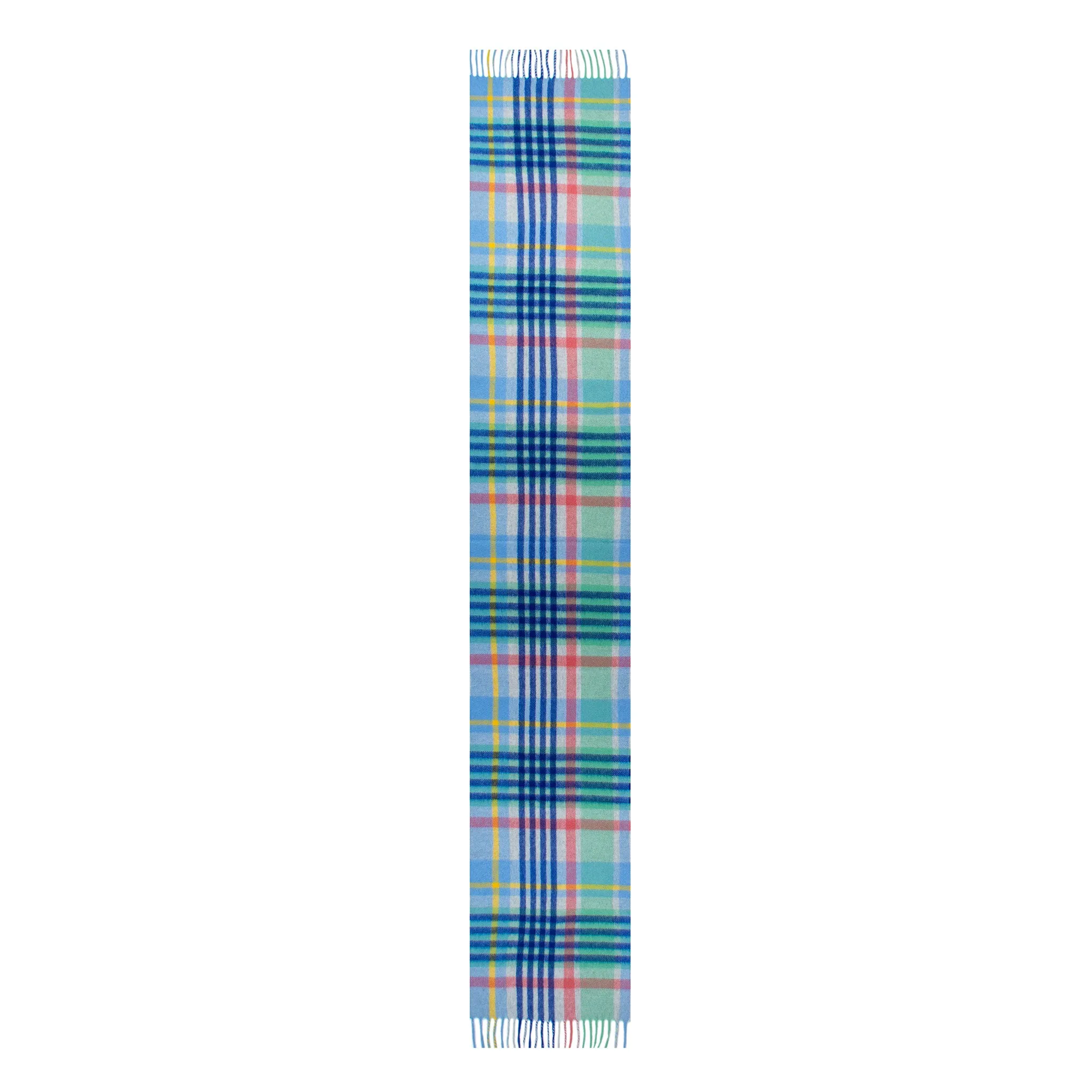 Heritage Plaid Check Cashmere Scarf with Tassels and Gift Box