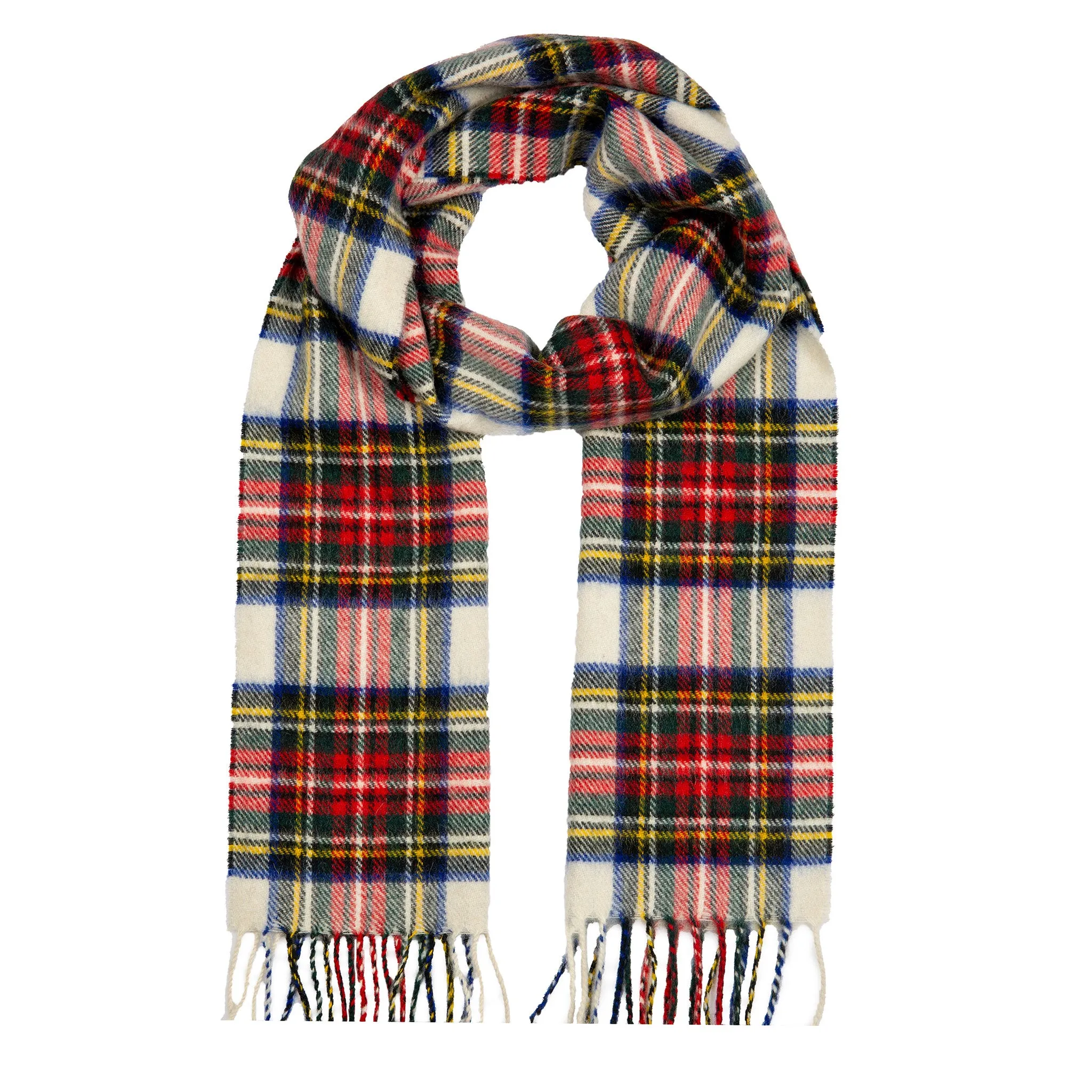 Heritage Tartan Check Cashmere Scarf with Tassels
