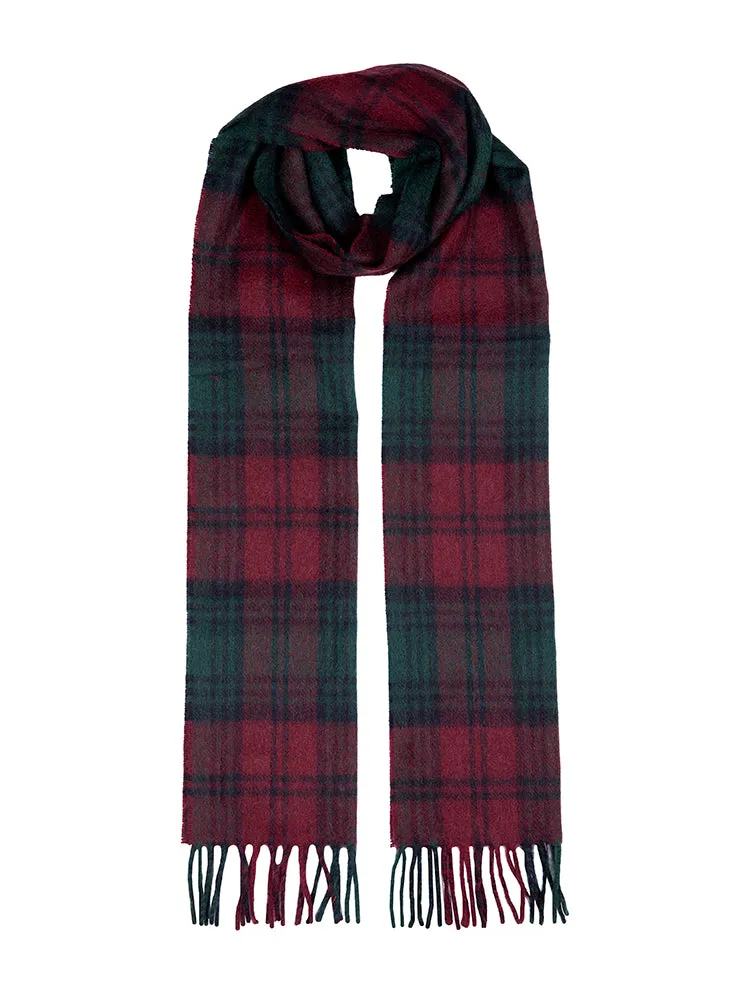 Heritage Tartan Check Cashmere Scarf with Tassels