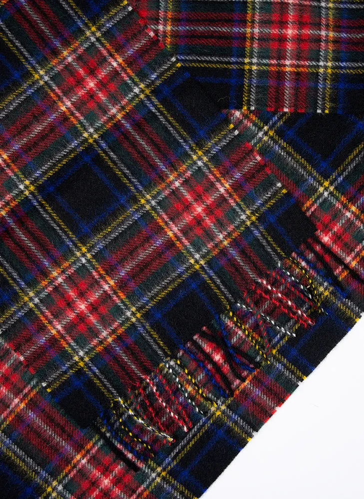 Heritage Tartan Check Cashmere Scarf with Tassels
