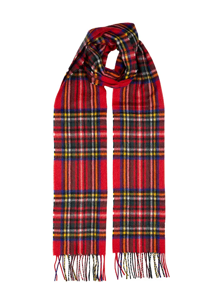 Heritage Tartan Check Cashmere Scarf with Tassels