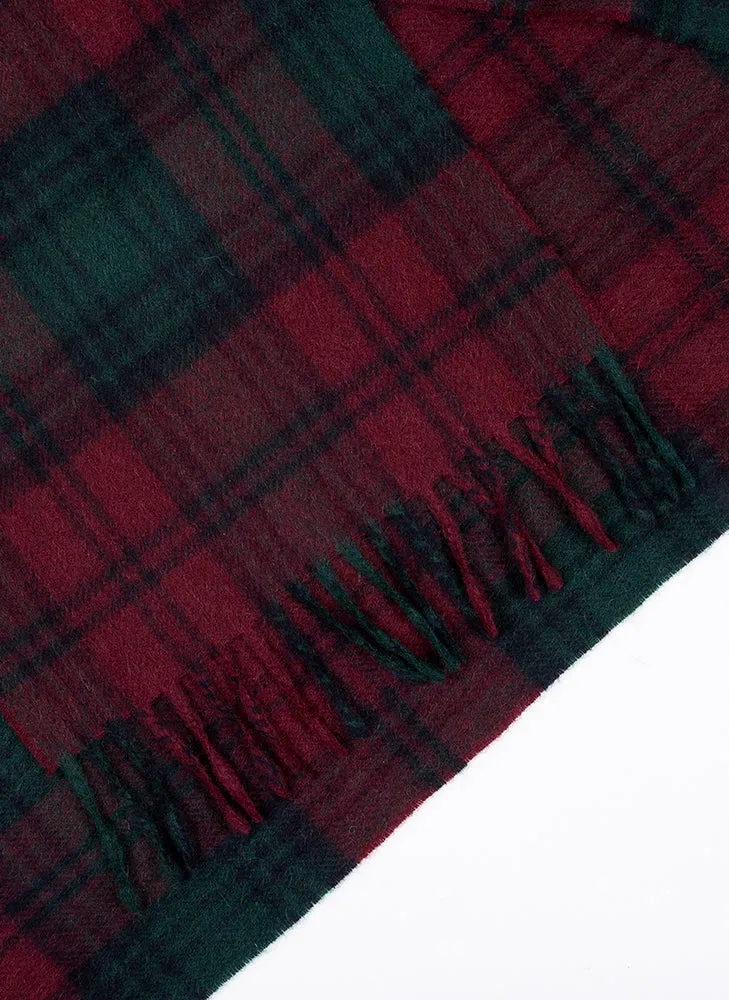 Heritage Tartan Check Cashmere Scarf with Tassels