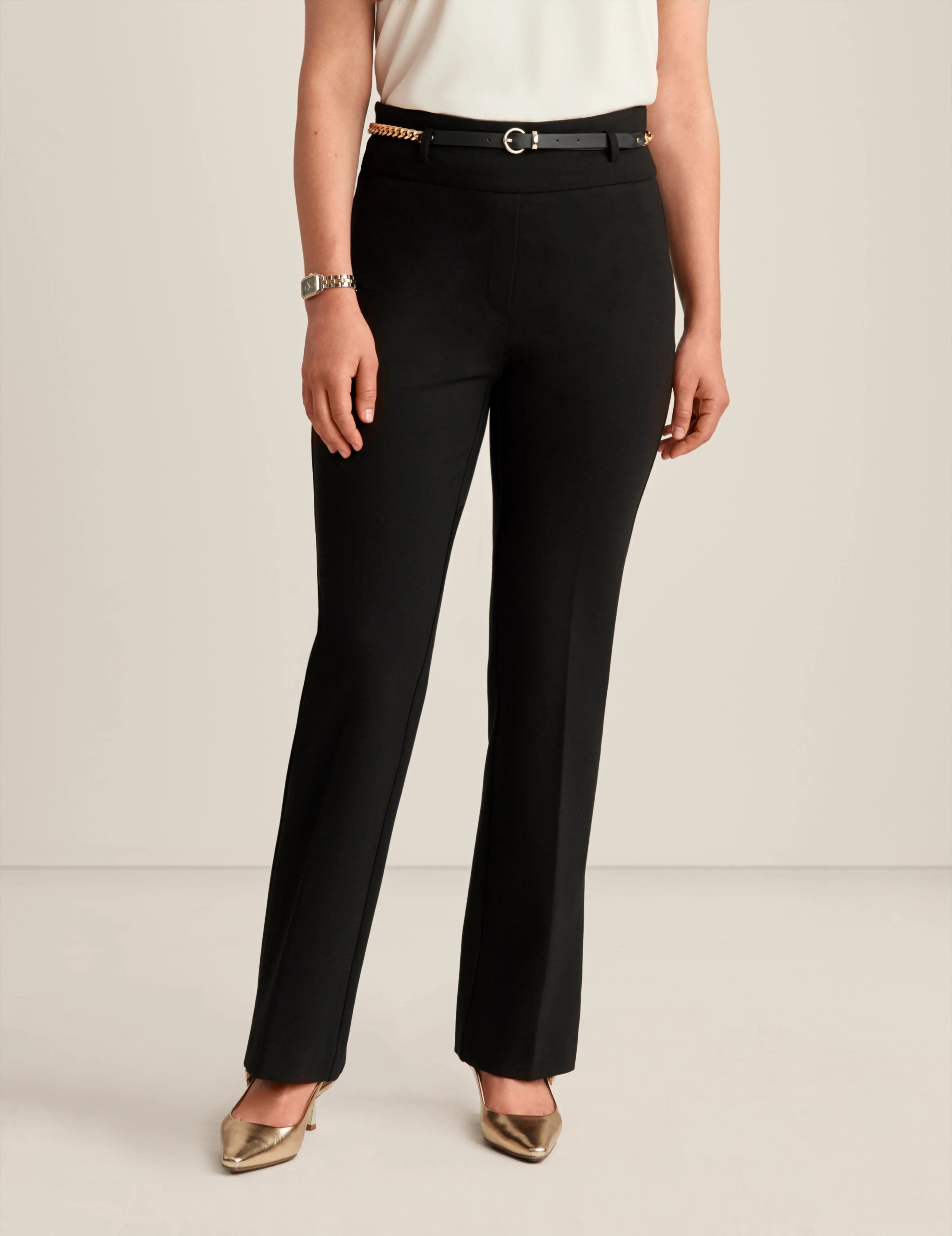 High Rise Pull On Chain Belt Trouser - Sale