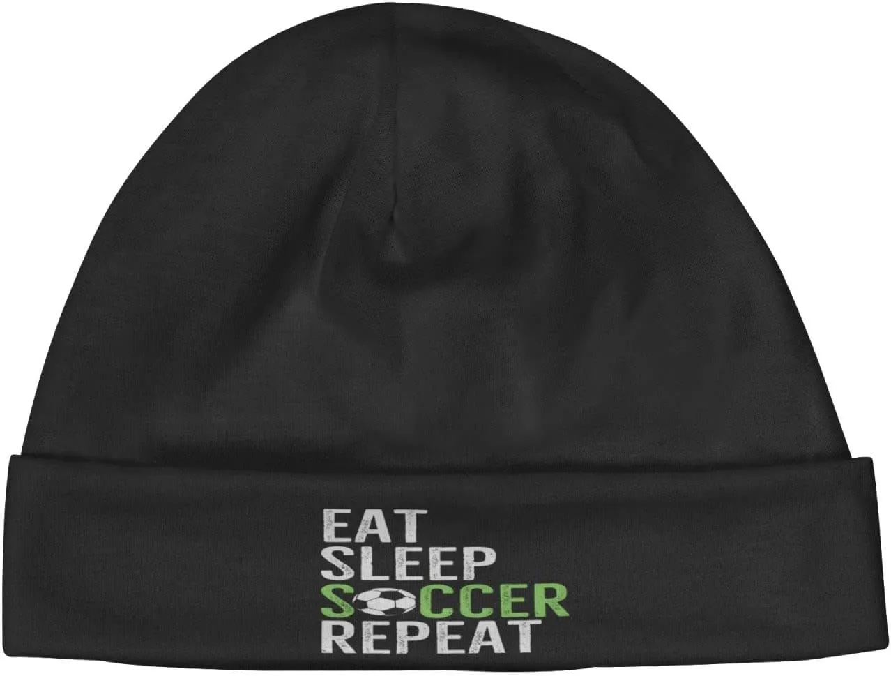 HILLBACK Funny Eat Sleep Soccer Repeat Gift for Women Men Unisex Hedging Cap Beanie Warm Skull Outdoor Sports Watch Hat