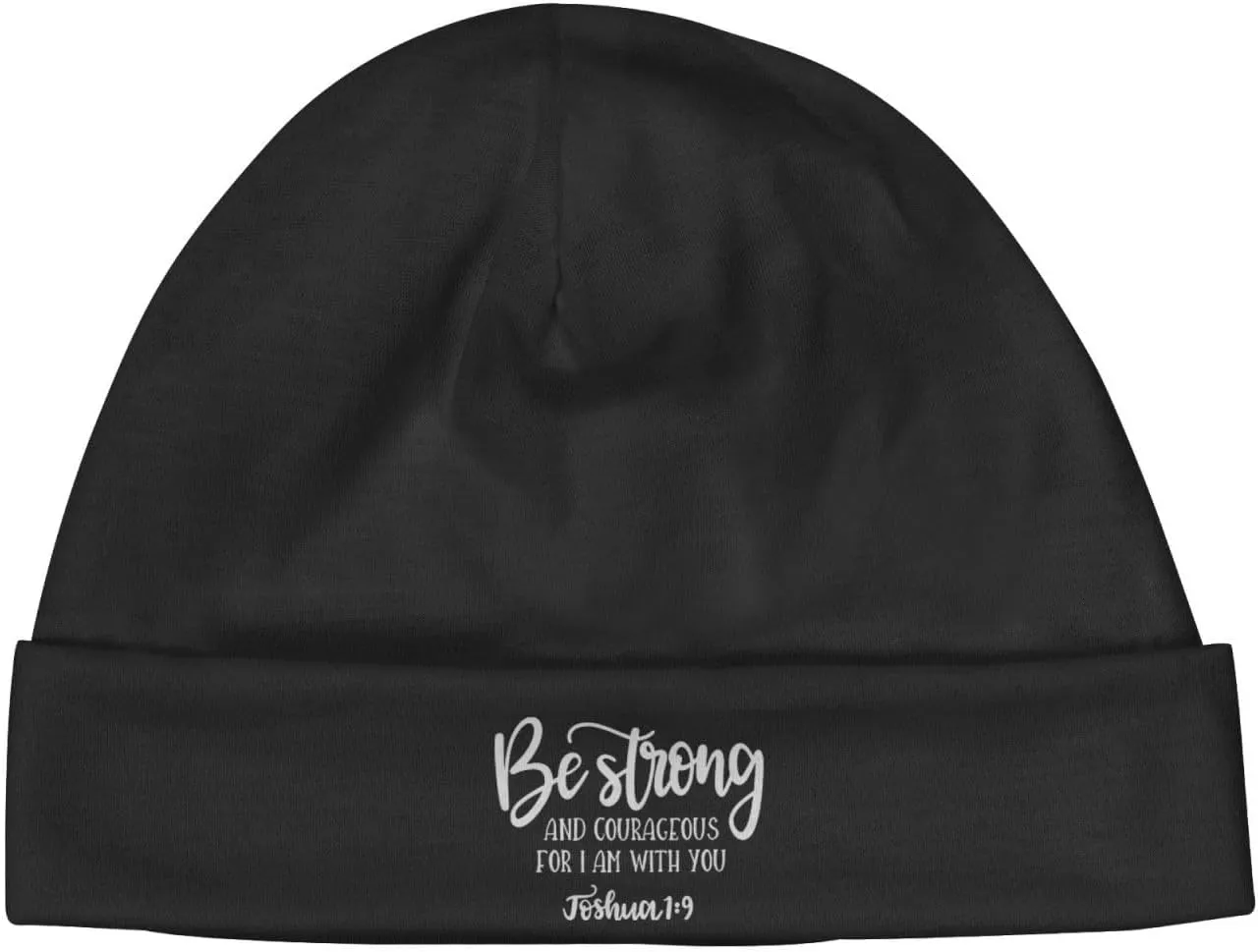 HILLBACK Joshua 1:9 Bible Verse Christian Gifts Spiritual Gifts Unisex Hedging Cap Beanie Warm Skull Outdoor Sports Watch Hat