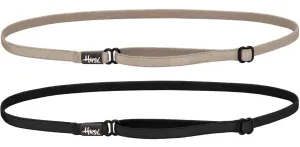 Hipsy Women's Elastic & Adjustable Nurse Headbands - Black & Taupe Nurse Elastic 2pk