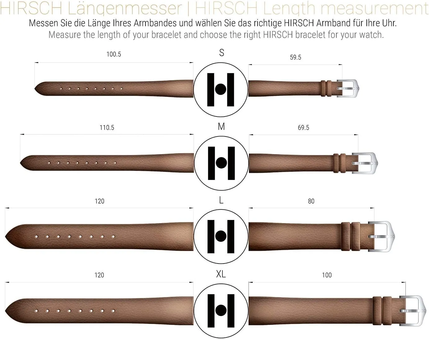 Hirsch Rally Artisan Calf Leather Watch Strap - Buffalo Calfskin - 18mm, 20mm, 22mm, 24mm - Length - Attachment Width/Buckle Width - Quick Release Watch Band