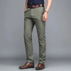 Hnzxzm Summer Thin Slim Men Business Suit Pants Streetwear Fashion Korean Male Clothing Cotton Solid Daily Casual Straight Trousers 42
