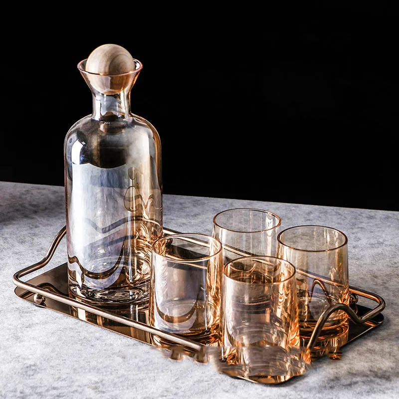 Home Bar Colourful Whiskey Glass Set
