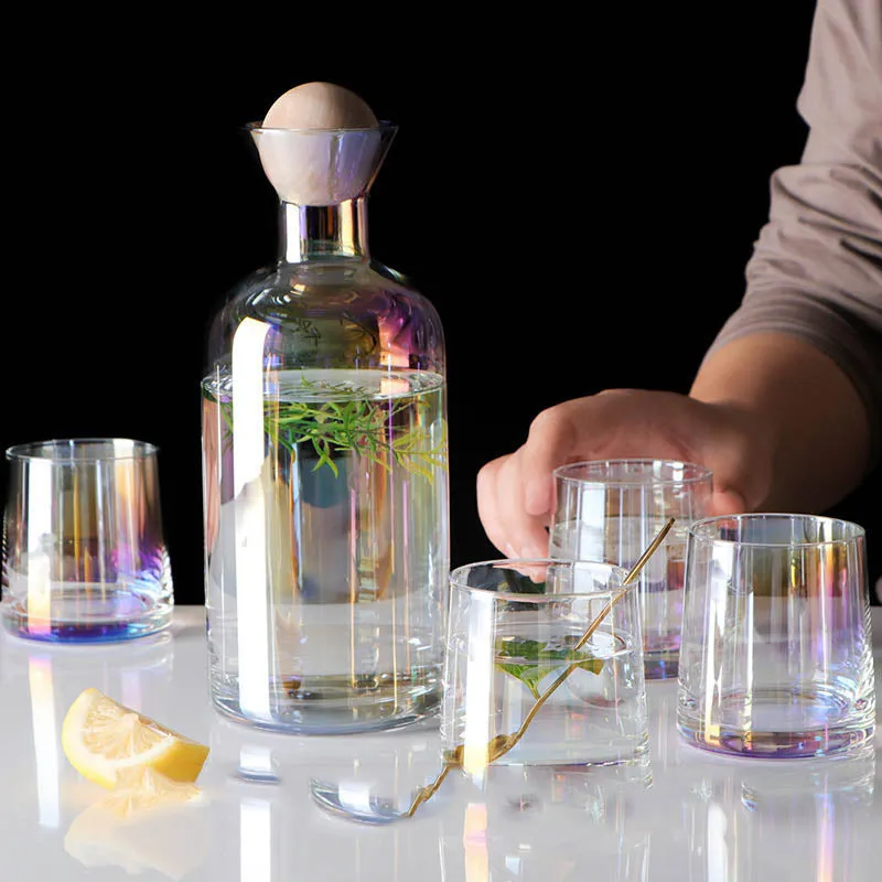 Home Bar Colourful Whiskey Glass Set