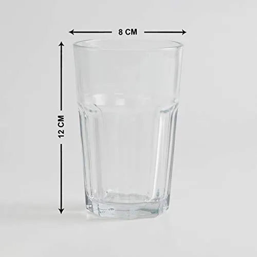 Home Centre Medleys Stackable Water Glasses- Set of 6 - Transparent
