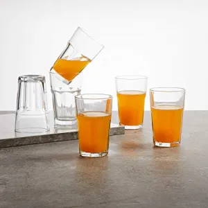 Home Centre Medleys Stackable Water Glasses- Set of 6 - Transparent