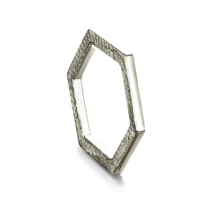 Honeycomb Hexagon Ring in Platinum