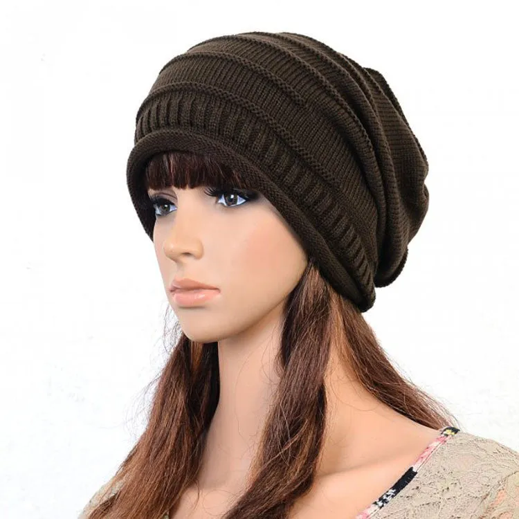 Hot Korean Version of Pupular Folding Cap Winter Hat Fahsional Women Knitting Wool Cap
