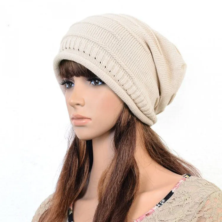 Hot Korean Version of Pupular Folding Cap Winter Hat Fahsional Women Knitting Wool Cap