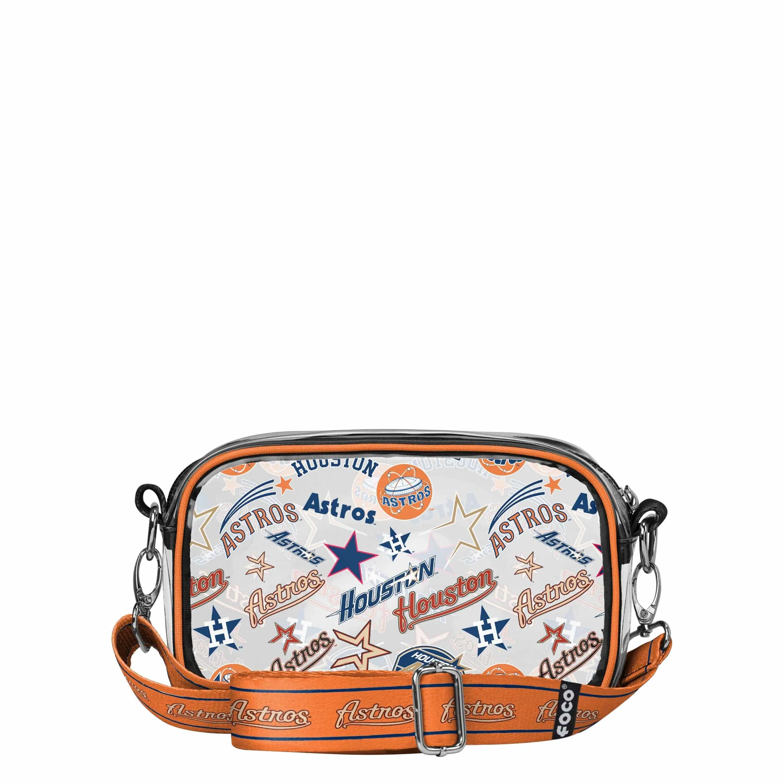 Houston Astros MLB Repeat Retro Print Clear Crossbody Bag