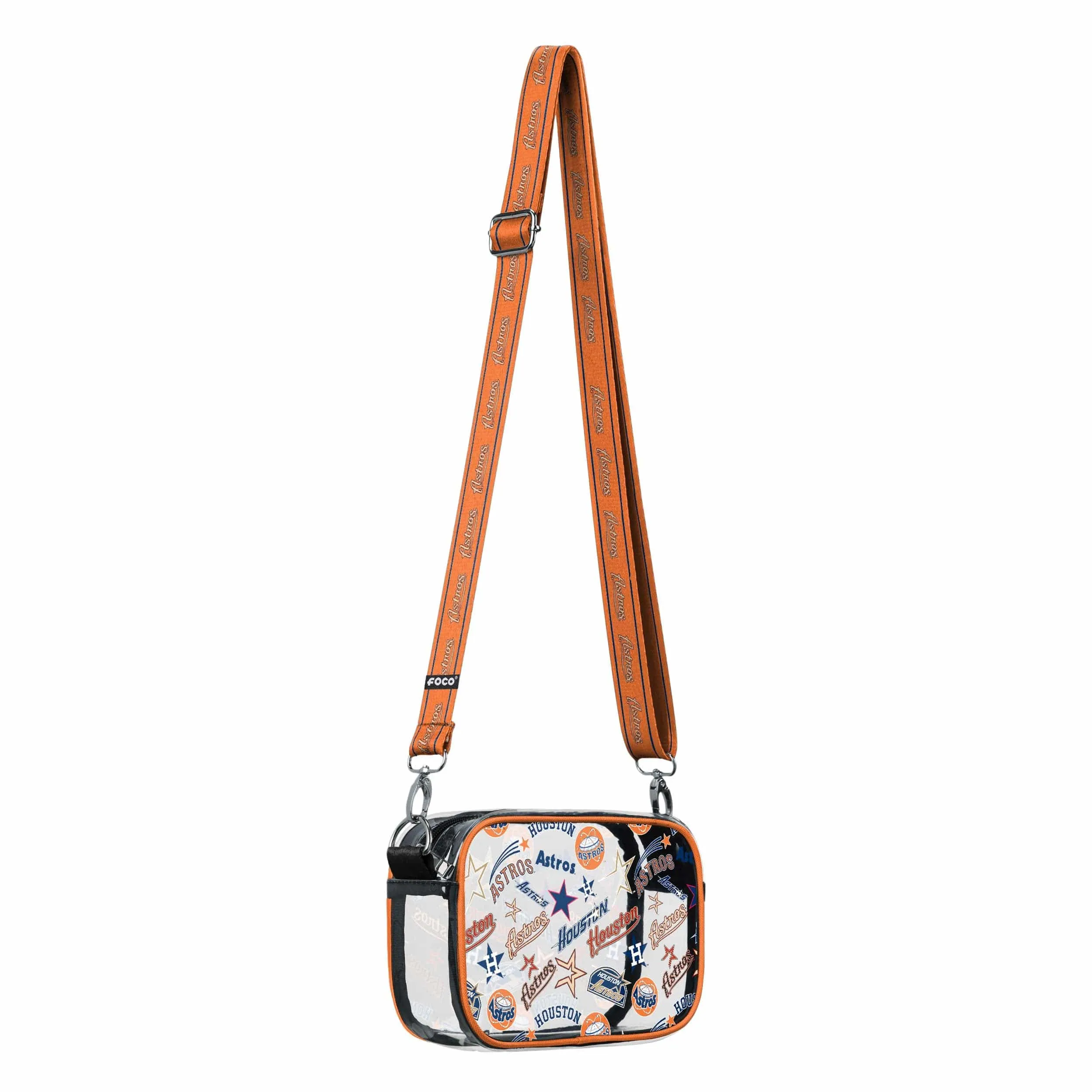 Houston Astros MLB Repeat Retro Print Clear Crossbody Bag