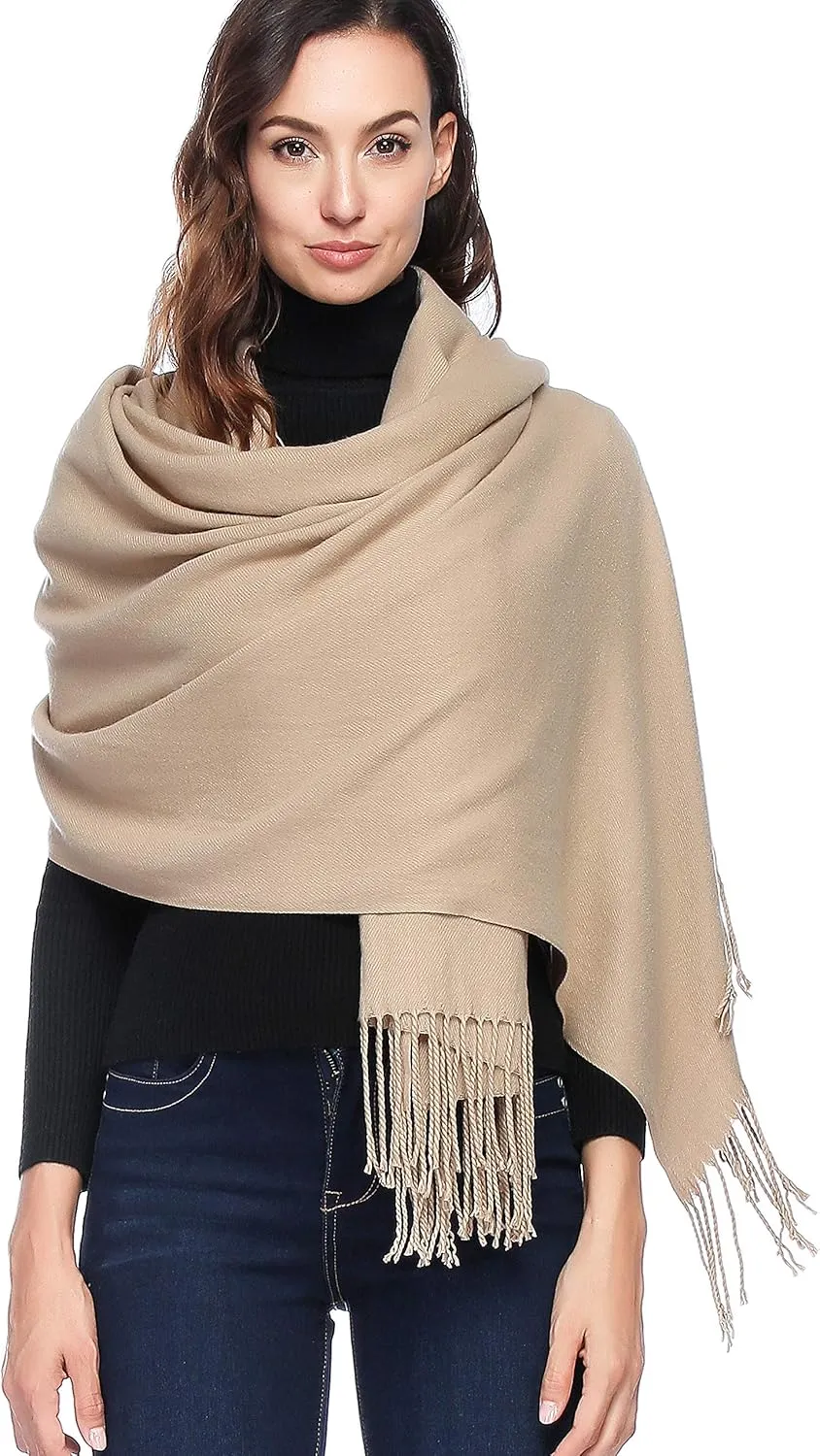 HOYAYO Wool Shawl Wraps - Extra Large Thick Soft Pashmina Scarf