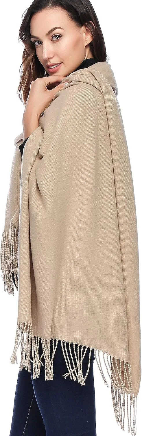 HOYAYO Wool Shawl Wraps - Extra Large Thick Soft Pashmina Scarf