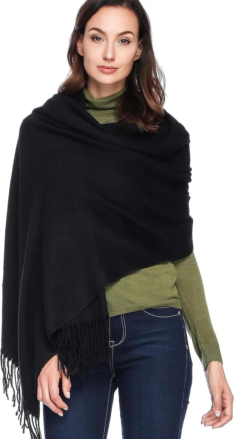 HOYAYO Wool Shawl Wraps - Extra Large Thick Soft Pashmina Scarf