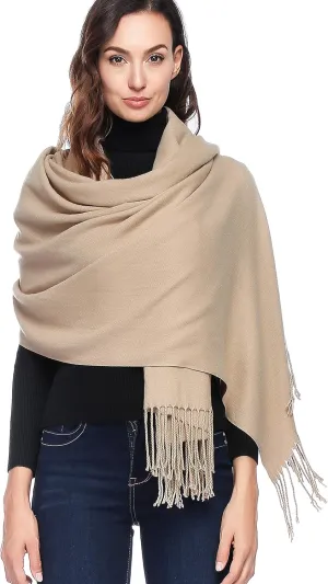 HOYAYO Wool Shawl Wraps - Extra Large Thick Soft Pashmina Scarf