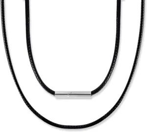 HUASAI Leather Necklace for Men Clearance Items Under 5 Dollars Gifts Black Leather Braided Rope Necklace Vintage Rope Chain Necklace Jewlery Waterproof Leather Cord Necklace