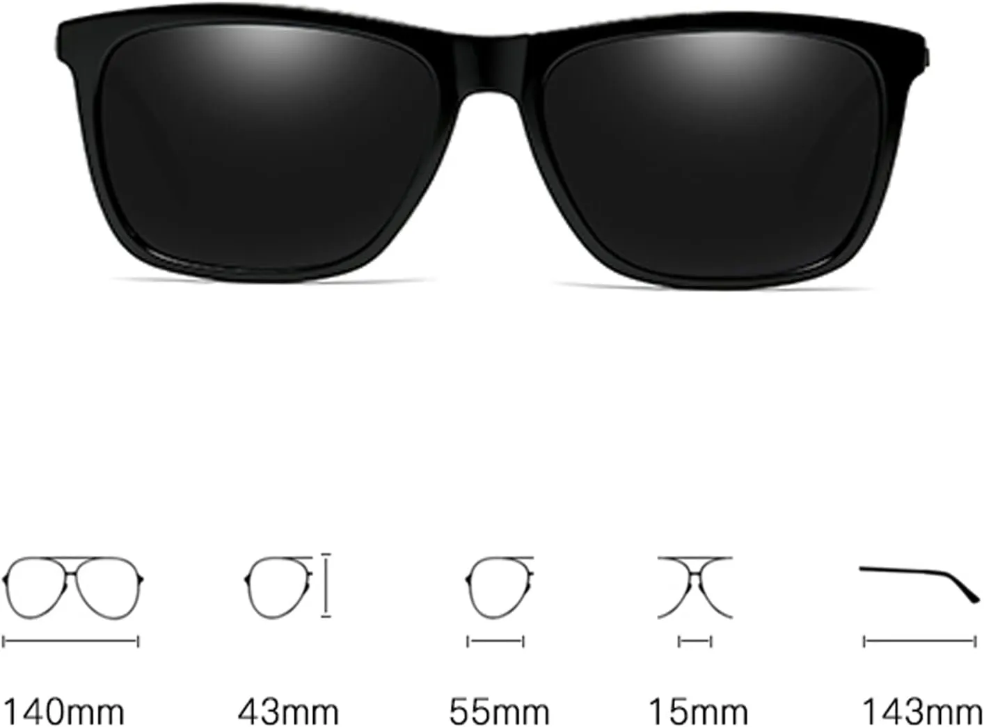 HUIHUIKK Polarizing Distance Sunglasses Men Women Nearsighted Myopia Glasses These Are Not Reading Glasses