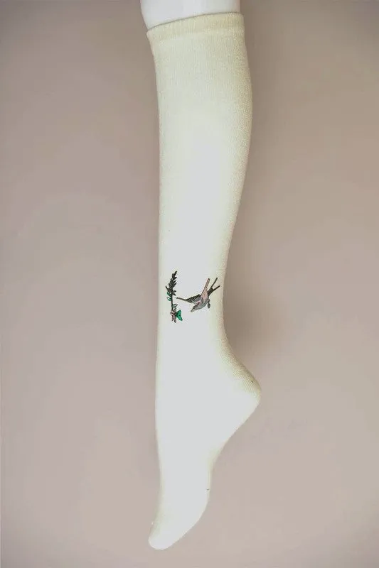 Hummingbird Knee High Socks