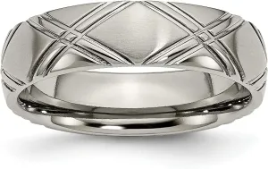 IceCarats Titanium 6mm Crisscross Wedding Band Woven Twisted Statement Ring