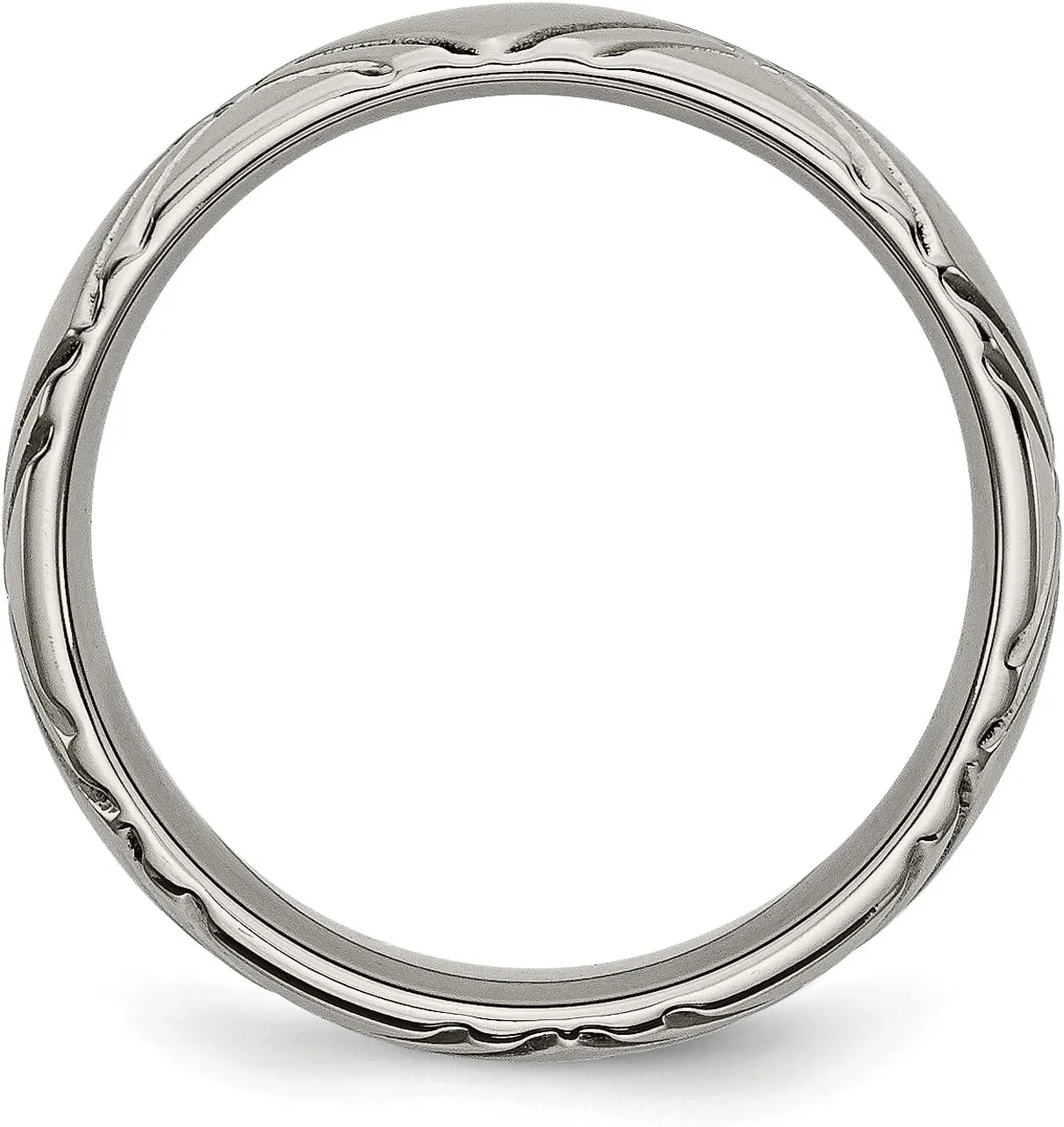 IceCarats Titanium 6mm Crisscross Wedding Band Woven Twisted Statement Ring