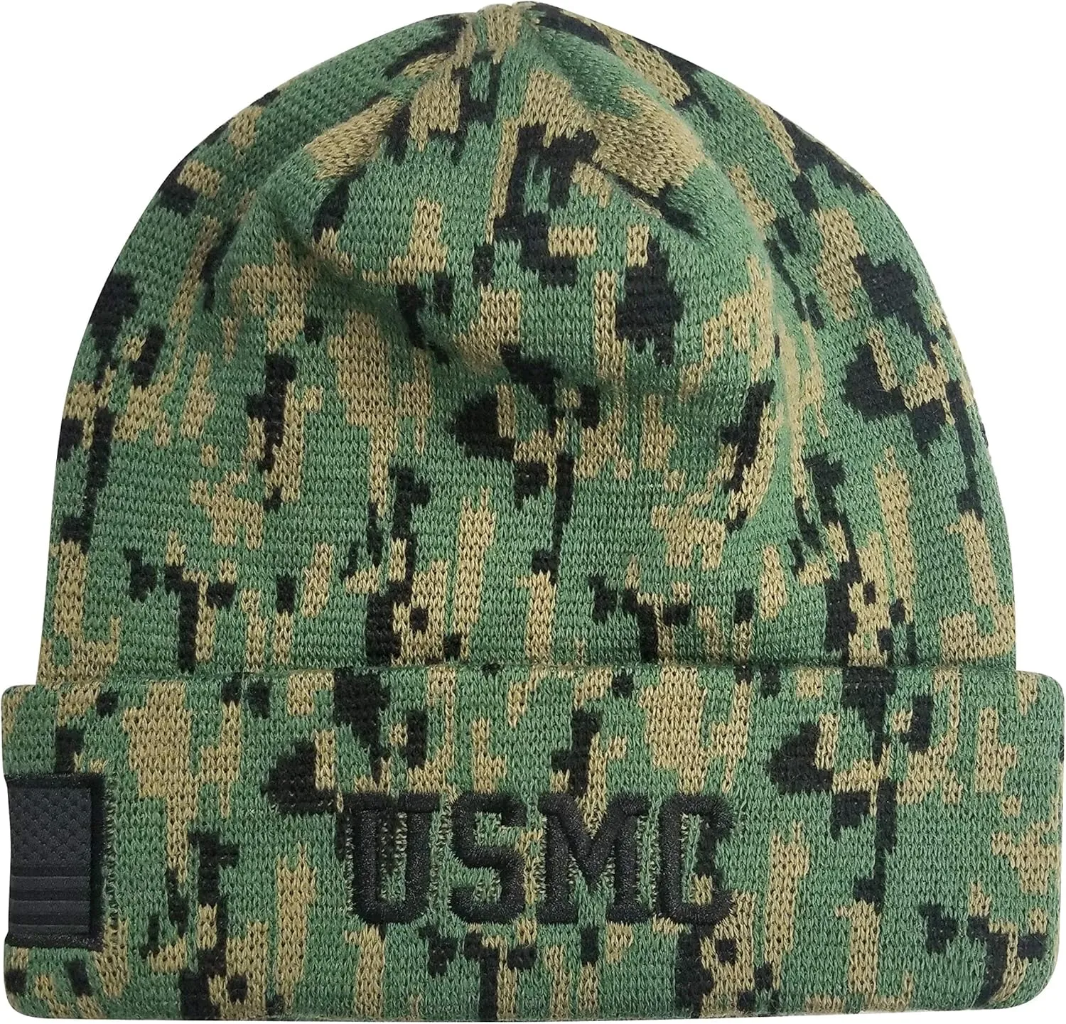 Icon Sports U.S. Military Beanie  Official Embroidered Flag Patch Warm Winter Knit Cap Adult Unisex Hats for Men Women