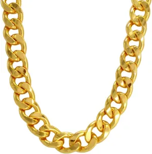 IFIX 18K Gold Chain Cuban Link Chain 25" 12mm Thick Rap Chain Hip Hop Jewlery Chain Sparkling Costume Gold Chain