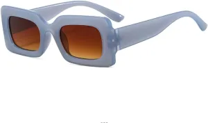 IKANOO Retro Rectangle Sunglasses for Women Vintage 90s Candy Color Sunglasses Square Frame Y2K Eyewear