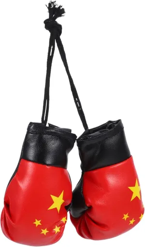 IMIKEYA Miniature Boxing Gloves Keychain Flag Boxing Gloves Decor Car Ornaments Sports Enthusiasts