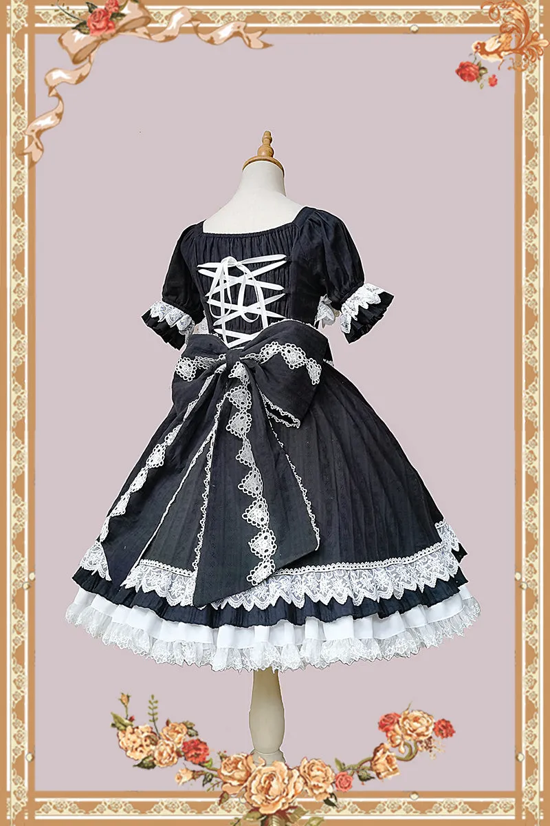 Infanta~Vintage Doll Patchwork Sleeve Lolita OP