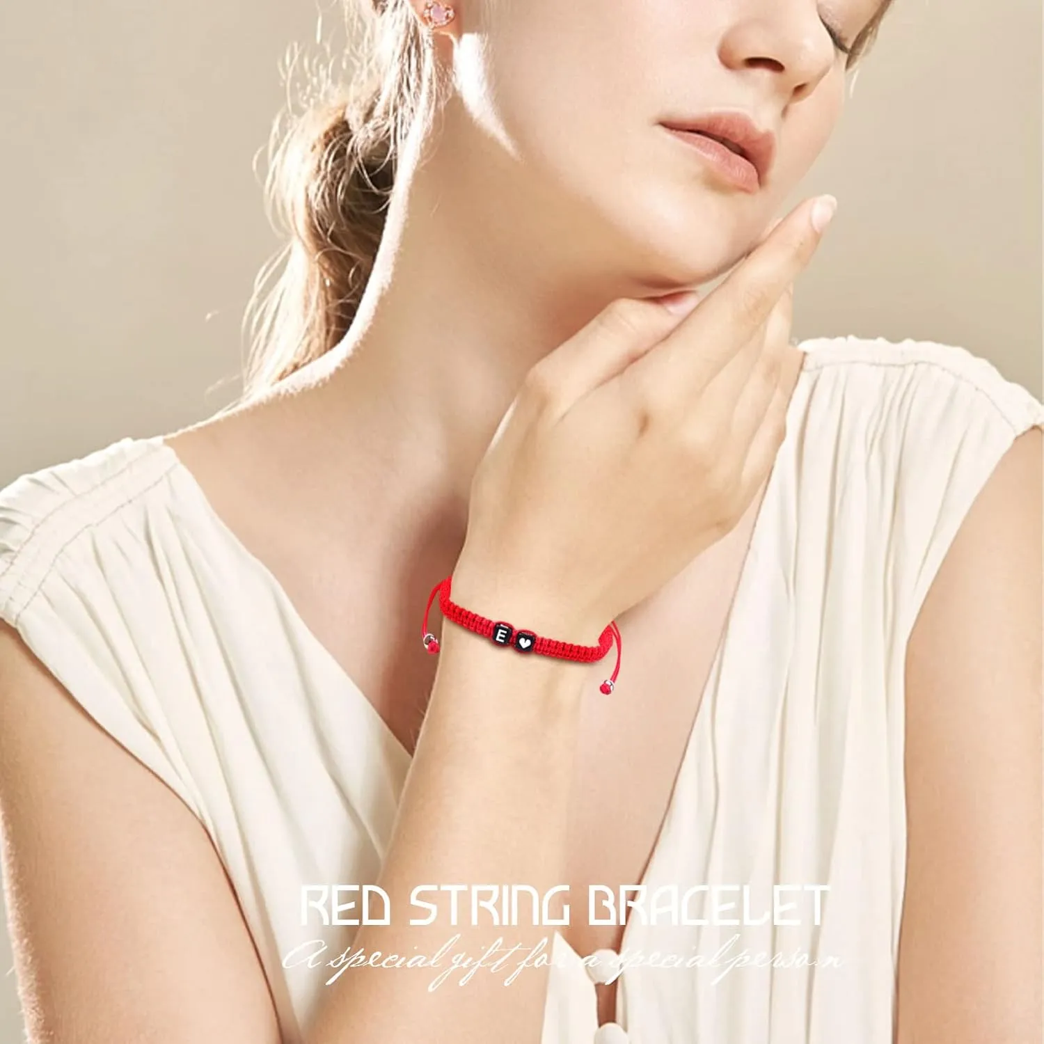 Initial Bracelets for Women Men Initial Bracelet A-Z Charm Handmade Bracelets Rope Braided Letter Bracelet for Teen Girls Adjustable Jewelry for Girls Mom (D)