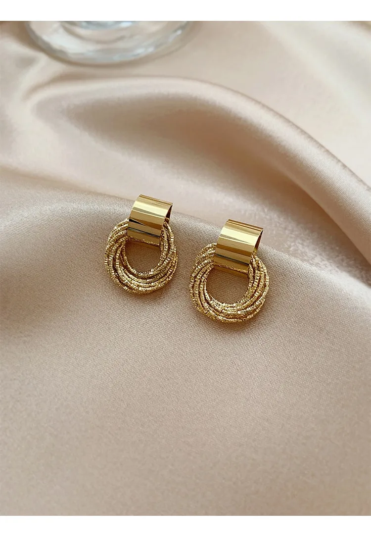 Internet Celebrity Temperamental Euro-American Jewelry Geometry Circle Earrings